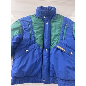 Rare Vintage Super Triple Goose Down Jacket – 90s Colorblock Ski Style - M/L